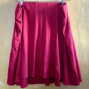 Torrid Ponte Seamed Circle Skirt in Dark Red